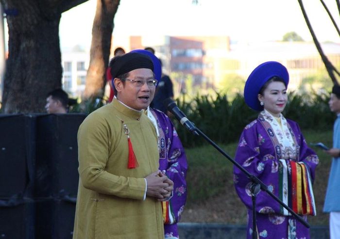Ông Phan Thanh Hải, Giám đốc Sở Văn hóa và Thể thao phát biểu tại buổi lễ 