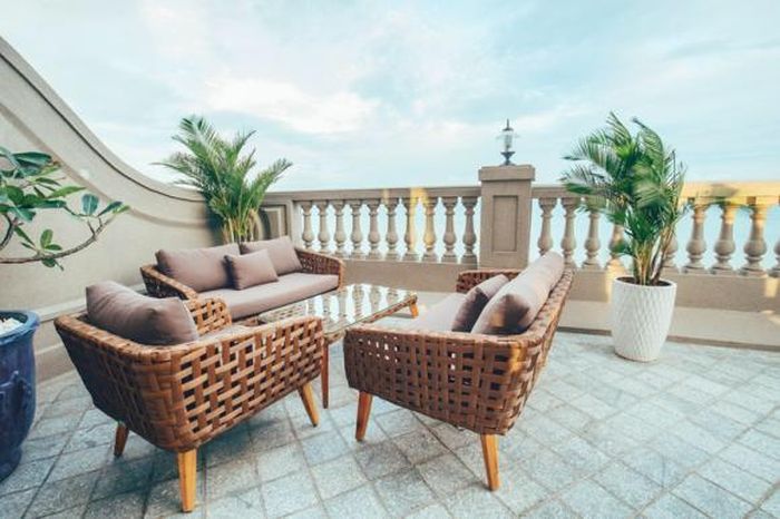 Sân thượng là nơi người đẹp 7X thích nhất, bởi nơi đây giúp cô cảm nhận được gió biển với cảm giác thư giãn, thoải mái ngập tràn