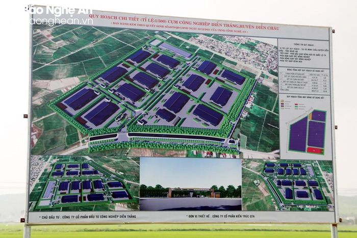  Bản công khai quy hoạch Cụm CN Diễn Thắng, Diễn Châu. 