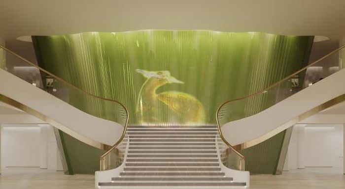 Thiết kế sảnh tầng hầm Nhà hát Hồ Gươm.