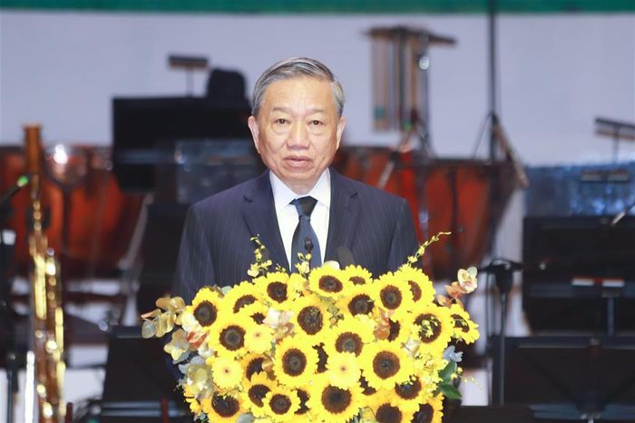 Bộ trưởng Tô Lâm phát biểu đáp từ.