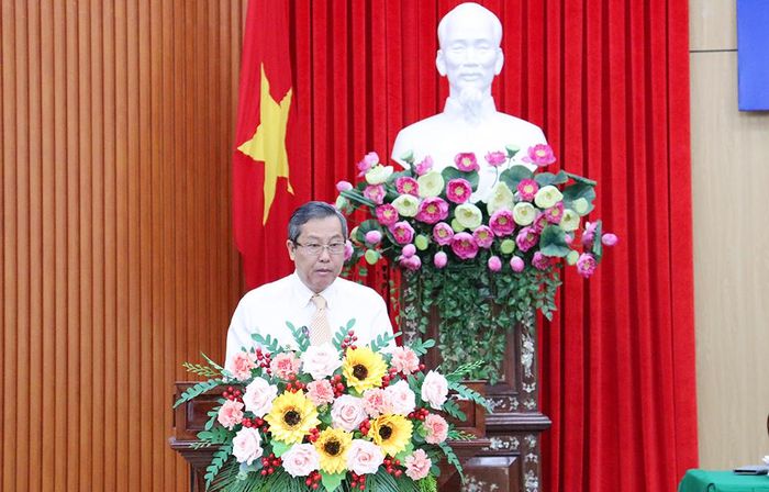 Phó Bí thư Thường trực Tỉnh ủy, Chủ tịch HĐND tỉnh An Giang Lê Văn Nưng phát biểu khai mạc kỳ họp