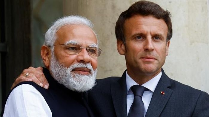 Thủ tướng Ấn Độ Narendra Modi và Tổng thống Pháp Emmanuel Macron.