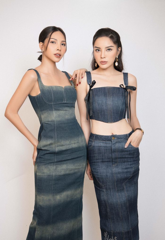 "Mở bát" series Trouble Couple là bộ đôi Kỳ Duyên - Minh Triệu. Hai huấn luyện viên của The Face diện thiết kế denim-on-denim cá tính và thời thượng.