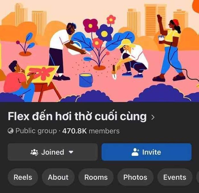  Số lượng người tham gia nhóm "Flex đến hơi thở cuối cùng" vẫn đang ngày một tăng