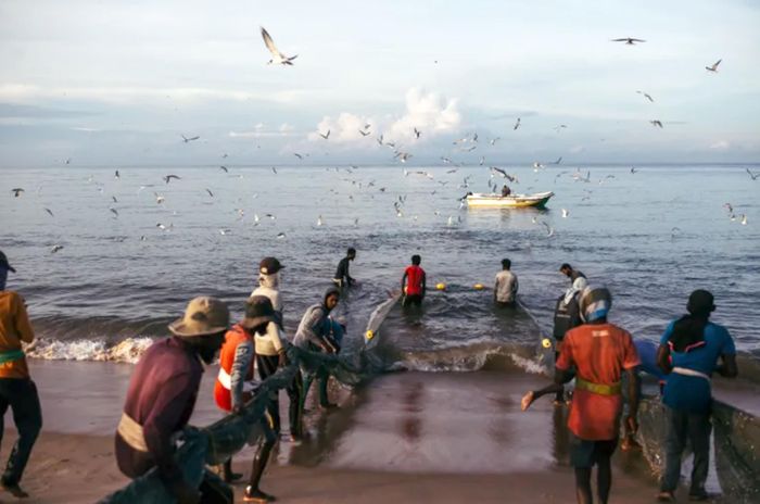 Ngư dân Sri Lanka gặp nhiều khó khăn vì ảnh hưởng của biến đổi khí hậu. Nguồn: Aljazeera.