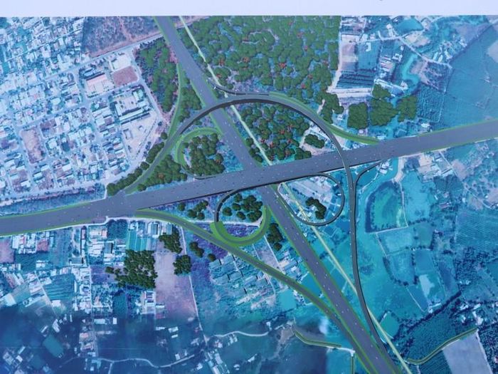 Phối cảnh nút giao thông tuyến số 2 kết nối với cao tốc Thành phố Hồ Chí Minh-Long Thành-Dầu Giây.