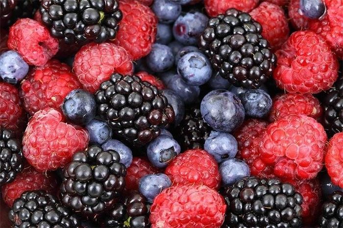  Các loại quả mọng như mâm xôi, việt quất, dâu tây có chứa nhiều anthocyanin, chất có đặc tính chống oxy hóa và có thể giảm nguy cơ mắc ung thư. Ảnh: Unaiss. 