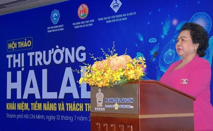 Bà Lý Kim Chi - Phó Chủ tịch - Hiệp hội Doanh nghiệp Tp.HCM, Chủ tịch Hội Lương thực Thực phẩm Tp.HCM. Ảnh: Báo Công Thương