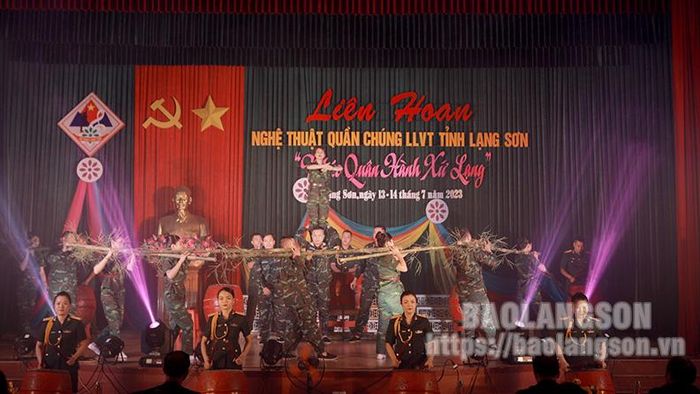 Tiết mục dự thi của đoàn huyện Cao Lộc