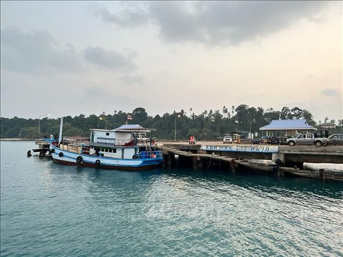 Bến tàu trên đảo Koh Mak, tỉnh Trat, Thái Lan. Ảnh: Đỗ Sinh/Pv TTXVN tại Thái Lan