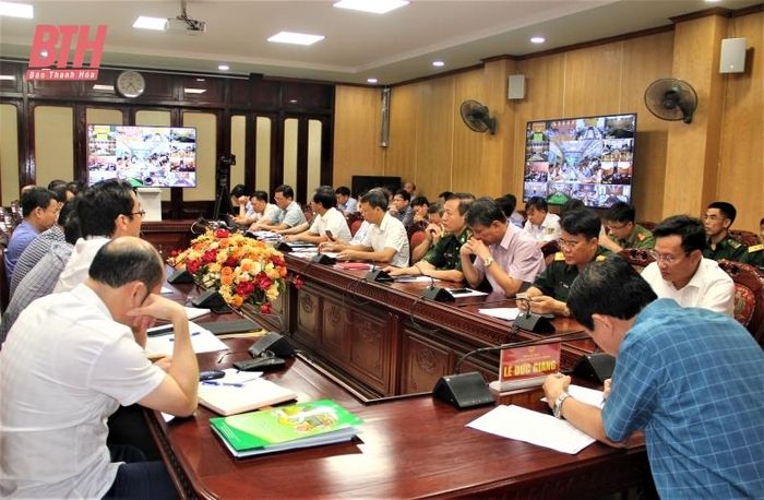 Các đại biểu tham dự tại điểm cầu Thanh Hóa.
