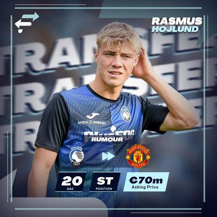 MU được cho đang tiến gần với thỏa thuận mua Rasmus Hojlund.