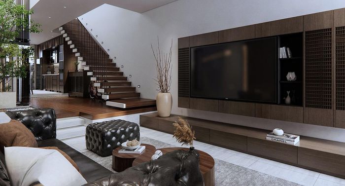 Trước đó, Quế Vân hé lộ hình ảnh 3D của ngôi nhà với nội thất chủ yếu bằng gỗ tự nhiên.