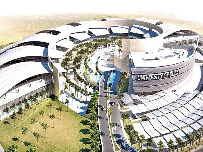 Trường Đại học Dubai với lối kiến trúc độc đáo, đẹp mắt.