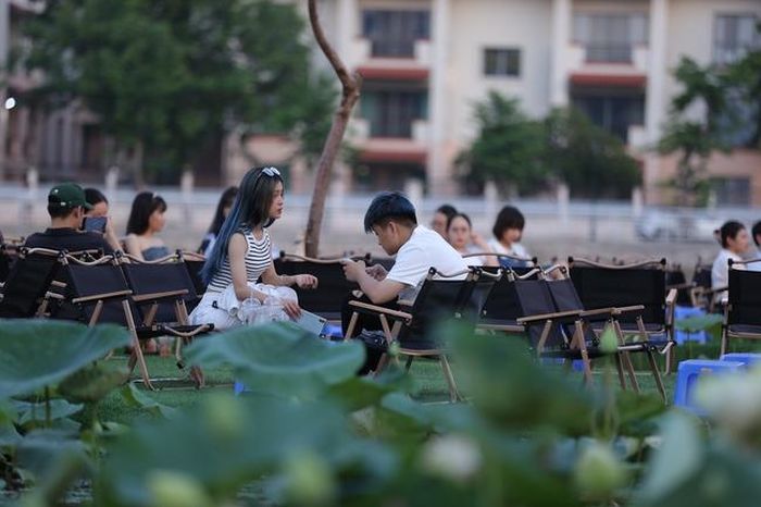 Trong những ngày nắng nóng tại thủ đô, đây có lẽ là địa điểm lý tưởng 3 trong 1, ngắm cá, chụp ảnh và hóng mát