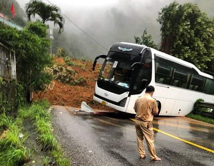 Điểm sạt lở trên đèo Bảo Lộc