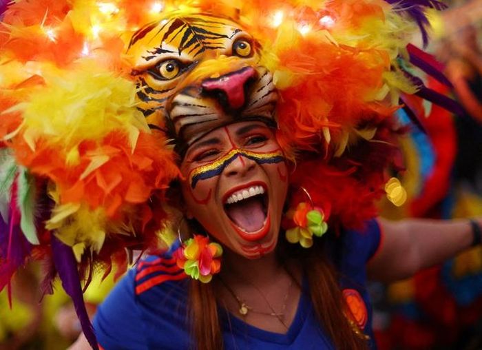 CĐV Colombia rạng rỡ trong trận đội nhà đấu thắng tuyển nữ Đức