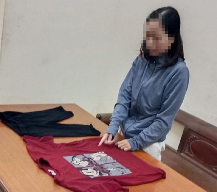 Kim Anh tại cơ quan công an (Ảnh: CACC)