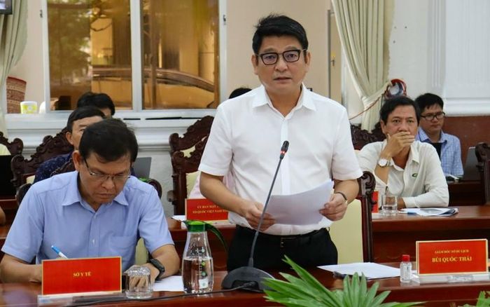 Giám đốc Sở Du lịch Bùi Quốc Thái phát biểu tình hình phát triển của ngành Du lịch trong thời gian tới