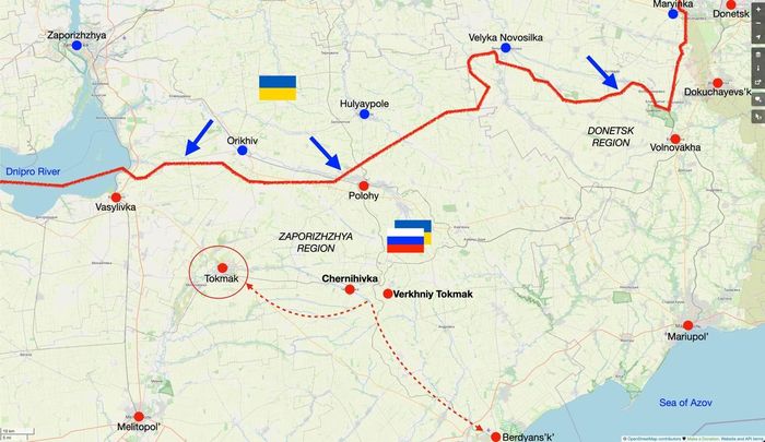 Như vậy với những bước tiến chậm nhưng chắc, Quân đội Ukraine đang từng bước áp sát Tokmak. Đừng coi thường những làng mạc, thị trấn này, khi quân đội Ukraine cách Tokmak chỉ có 20 km. Nếu họ chiếm được thêm vài thôn trấn và thị trấn, họ có thể tiến công Tokmak.