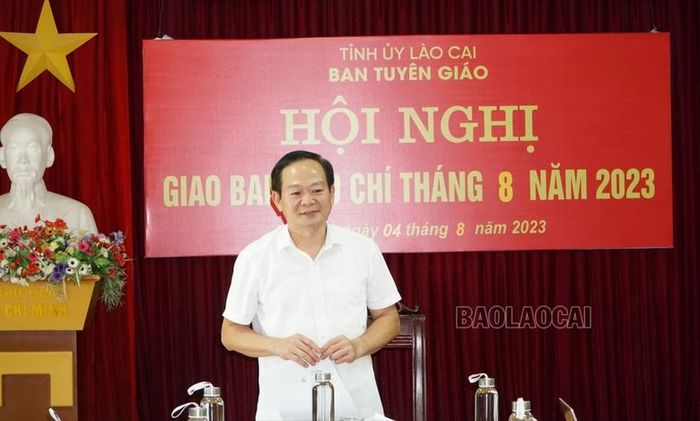 Đồng chí Đỗ Đức Liệu, Phó Trưởng Ban Tuyên giáo Tỉnh ủy kết luận hội nghị.