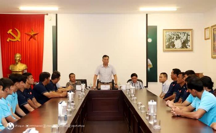 Chủ tịch Trần Quốc Tuấn không đặt nặng vấn đề thành tích đối với U23 Việt Nam tại U23 Đông Nam Á (Ảnh: VFF)