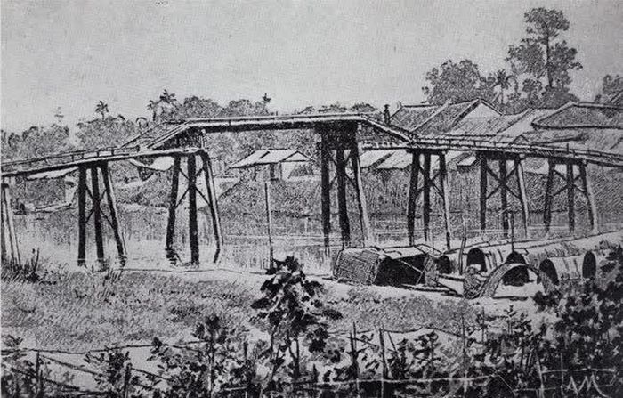 Bản vẽ cầu Gia Hội một thời bắc bằng gỗ
