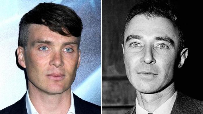 Cillian Murphy và Julius Robert Oppenheimer (phải)