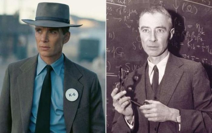 Cillian Murphy và J. Robert Oppenheimer (phải)