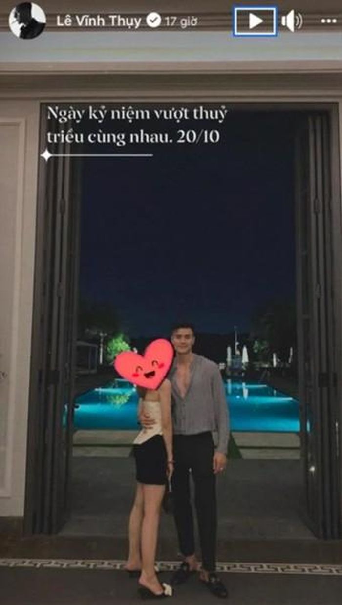 Trước đó, vào năm 2021, Vĩnh Thụy công khai bản thân là "hoa đã có chủ" qua một khoảnh khắc tình tứ cùng bạn gái.