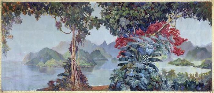 Bức tranh to nhất triển lãm là “Vịnh Hạ Long”