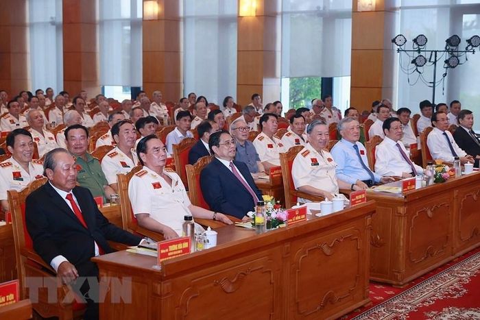  Thủ tướng và các đại biểu dự Đại hội. (Ảnh: Dương Giang/TTXVN) 