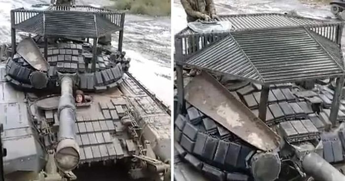 Khi cuộc chiến ở Ukraine bùng nổ, nhiều phương tiện chiến đấu khác nhau của Nga đã được trang bị "lồng đối phó" và hoạt động rộng rãi ngoài mặt trận. Quân đội Ukraine sau đó đã làm theo cách của Nga và bắt đầu lắp đặt các cấu trúc tương tự.