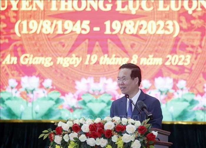 Chủ tịch nước Võ Văn Thưởng phát biểu. Ảnh: Thống Nhất/TTXVN