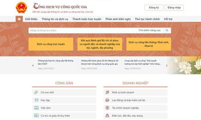 Đăng ký biển số định danh trên website Cổng Dịch vụ công Quốc gia vẫn là 1 trong những phương thức phổ biến nhất.