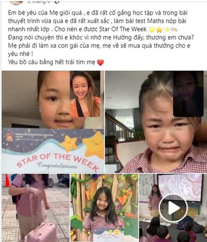 Từng là giai nhân đình đám của Vbiz được nhiều đại gia vây quanh, giờ đây, Maya chọn cuộc sống mẹ đơn thân hạnh phúc và bình yên bên con gái. Hai mẹ con thường xuyên kết nối với nhau mỗi khi cô phải đi công tác xa. Con gái của Maya cũng khiến mẹ tự hào khi không chỉ là em bé ngoan mà còn có thành tích học tập rất tốt.