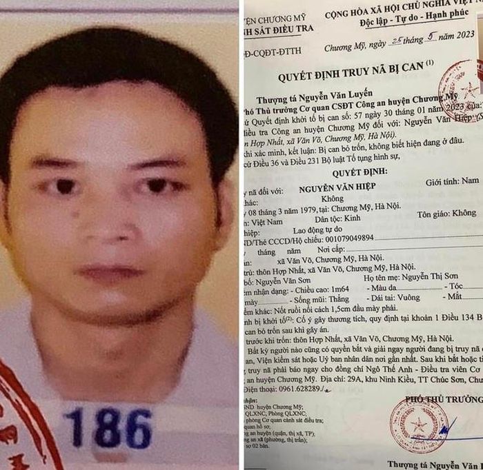 CQĐT truy nã đối tượng Nguyễn Văn Hiệp