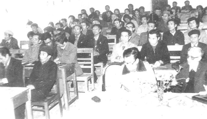 Hội nghị cộng tác viên, thông tin viên và bạn đọc Báo Bắc Thái tháng 8-1988. Ảnh: Tư liệu