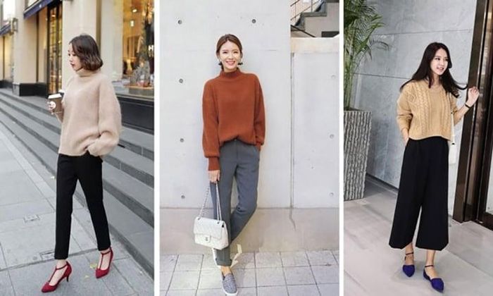 Quần âu cạp cao rất phù hợp với những cô nàng có chiều cao khiêm tốn.
