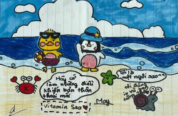 Món quà các con Shark Bình vẽ tặng bố.