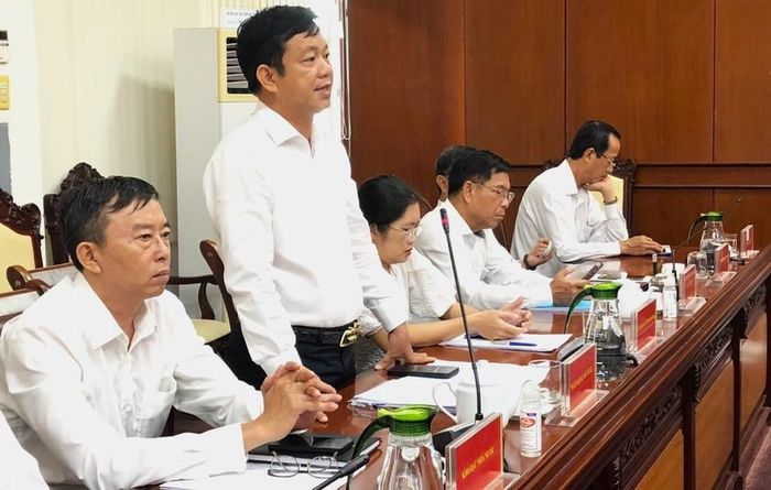 Ông Trần Văn Phước - Giám đốc Ngân hàng Nhà nước Việt Nam Chi nhánh Kiên Giang phát biểu về tình hình các nguồn vốn tín dụng cho người dân hiện nay
