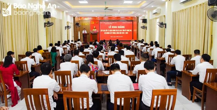 Quang cảnh buổi Lễ Khai giảng. Ảnh: T.L