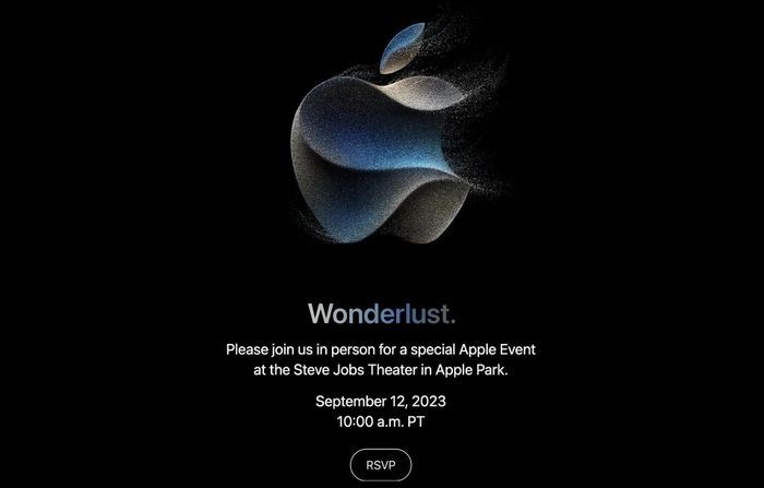 Thư mời tham dự sự kiện Wonderlust ngày 12/9 tại Mỹ của Apple. Ảnh: The Verge