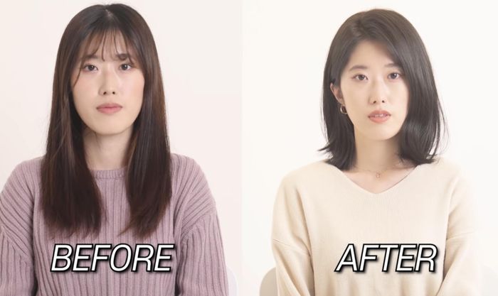 * Kiểu tóc dành cho cô nàng mặt dài, trán ngắn và xương gò má sắc sảo: 