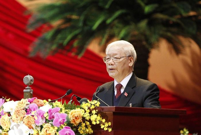 Tổng Bí thư Nguyễn Phú Trọng phát biểu tại Đại hội lần thứ XIII của Đảng