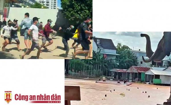 Vụ hàng chục người trốn chạy khỏi casino ở Campuchia bơi qua sông Bình Di về Việt Nam, vào sáng 18/8/2022.