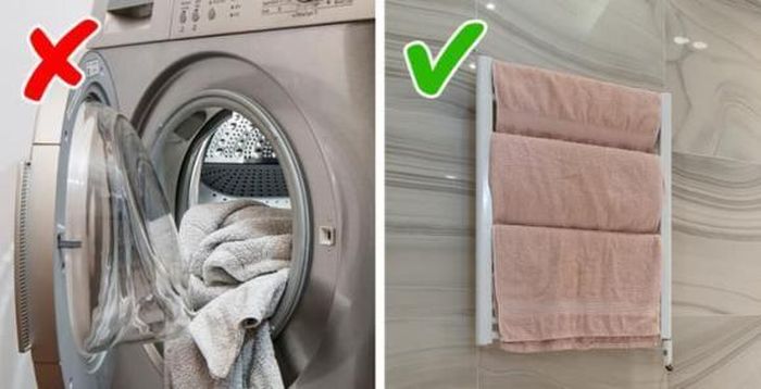 Không cần giặt khăn tắm quá thường xuyên vì khiến chúng nhanh sờn rách.