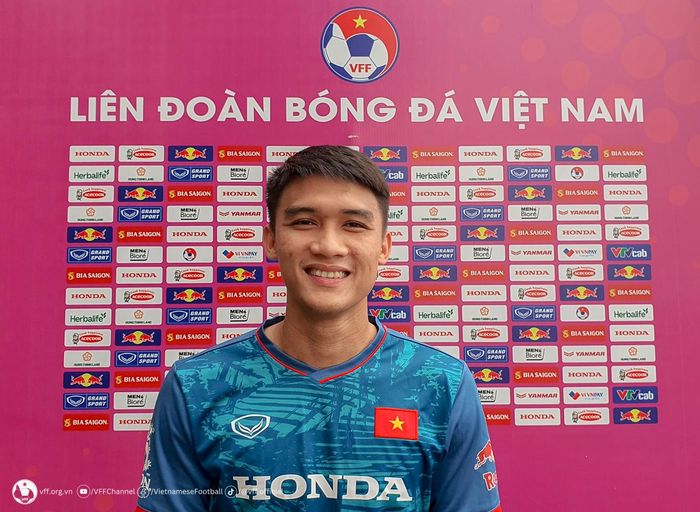 Võ Nguyên Hoàng cùng Olympic Việt Nam tự tin trước chiến dịch ASIAD 19.Ảnh: VFF