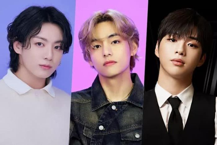Jungkook, V và Kang Daniel (từ trái qua(